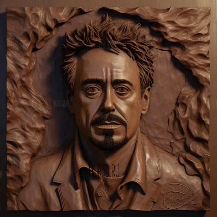 Robert Downey Jr 1 stl model for CNC